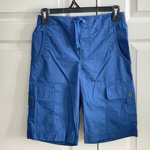 Boys YOUTH Cotton Summer Cargo Shorts Sz L. Blue
